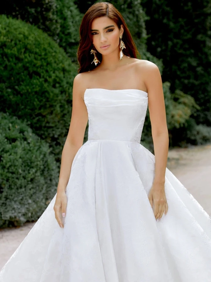 Model wearing a bridal gown
