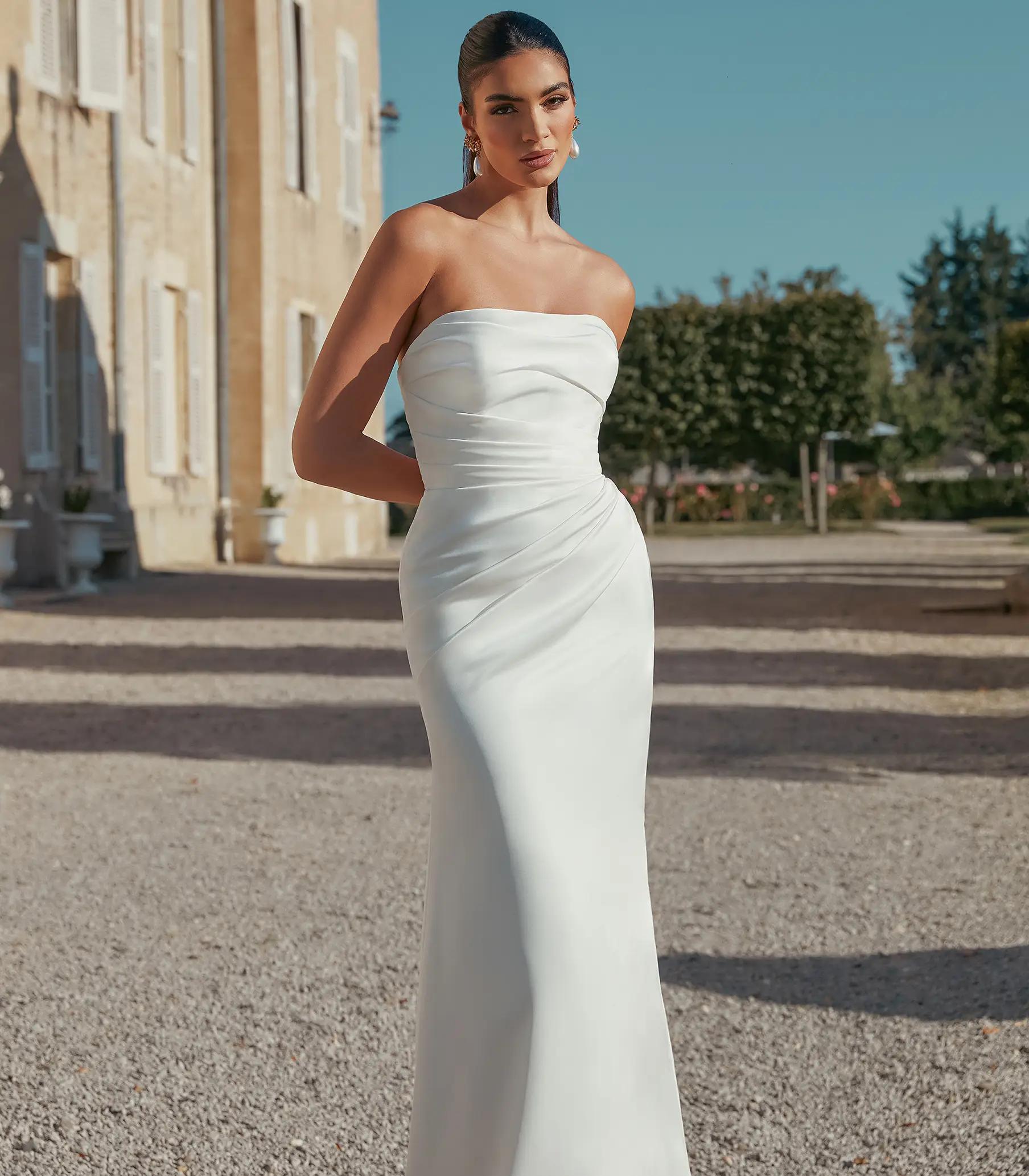 Model wearing a bridal gown