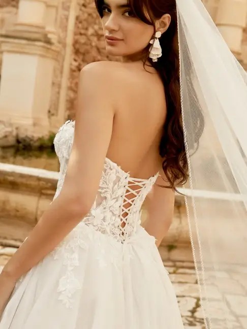 Model wearing a bridal gown