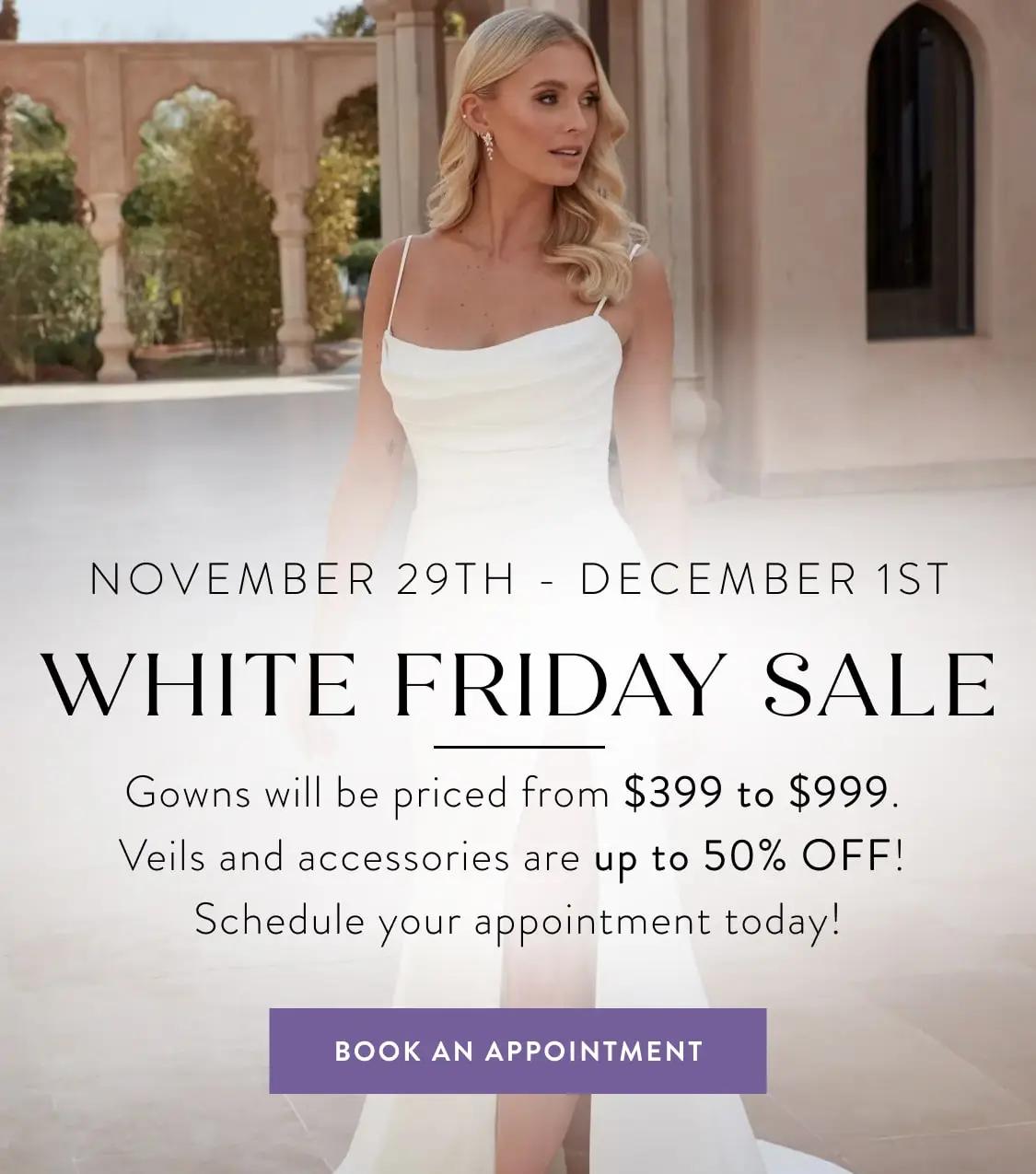 White Friday Sale at Wonderland Bridal Mobile