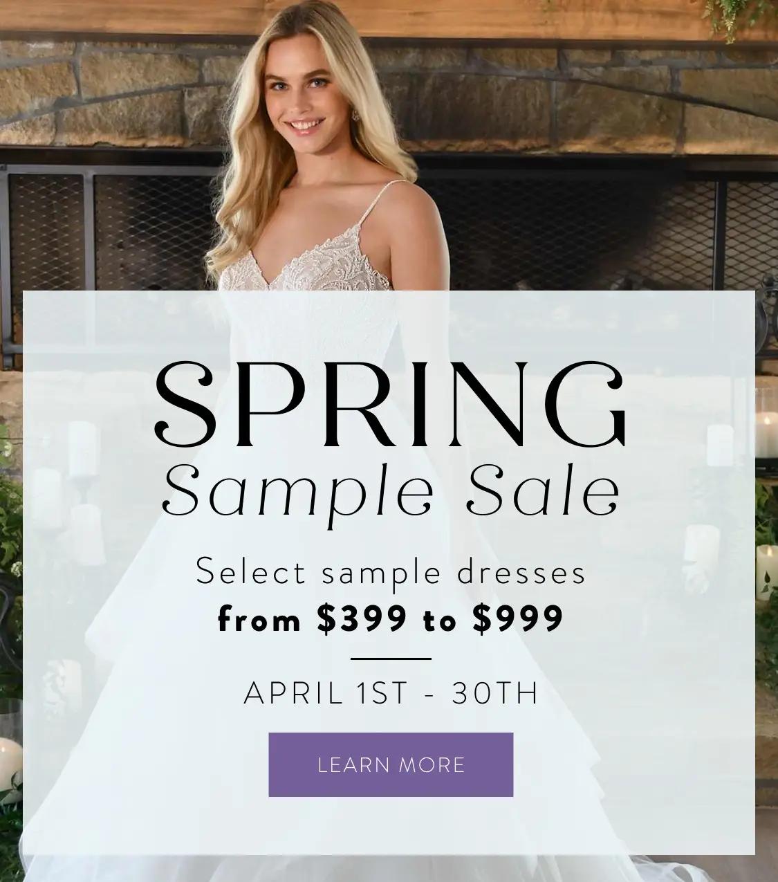 Spring Sample Sale banner mobile