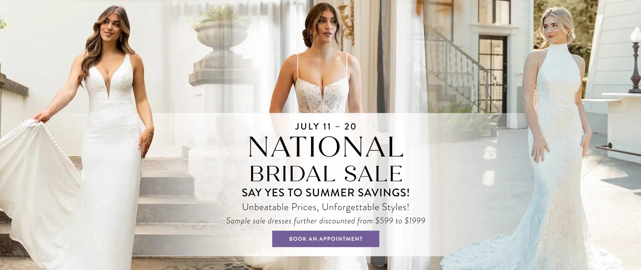 National Bridal Sale event desktop banner