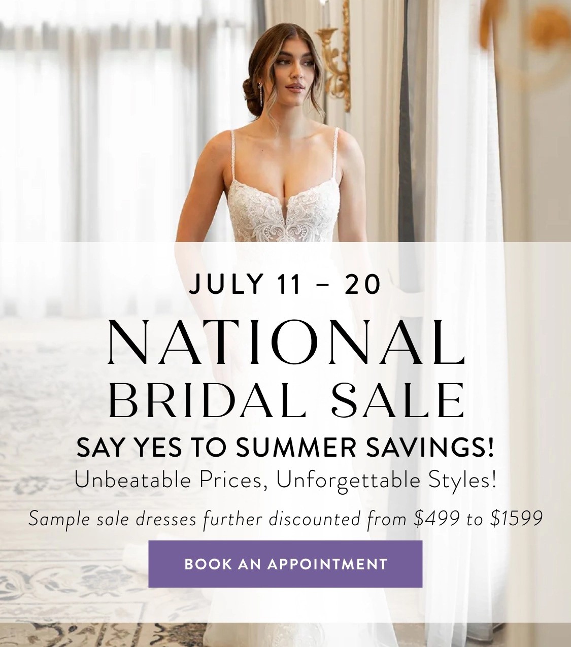 National Bridal Sale event mobile banner