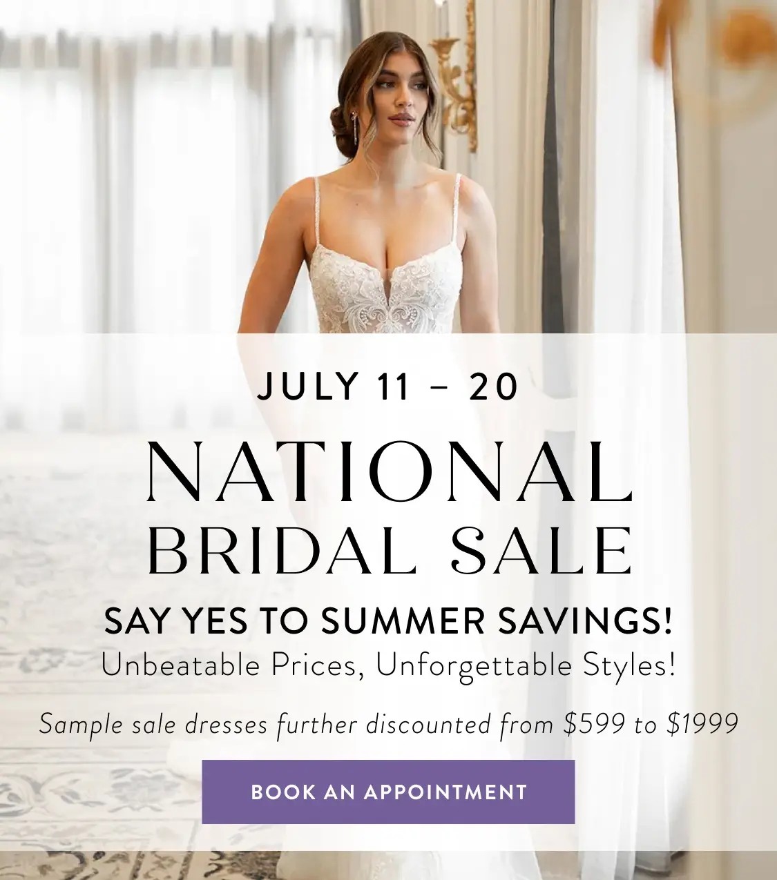National Bridal Sale event mobile banner