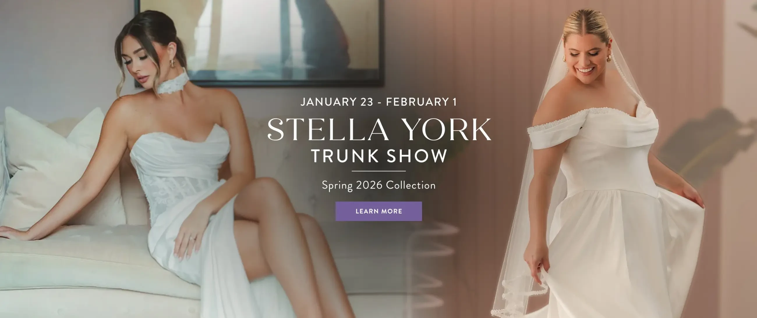 Stella York Trunk Show Banner for Desktop