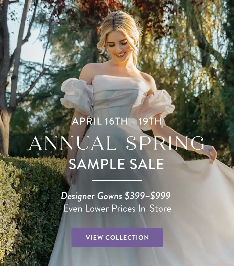 annual spring sample sale banner 2026
