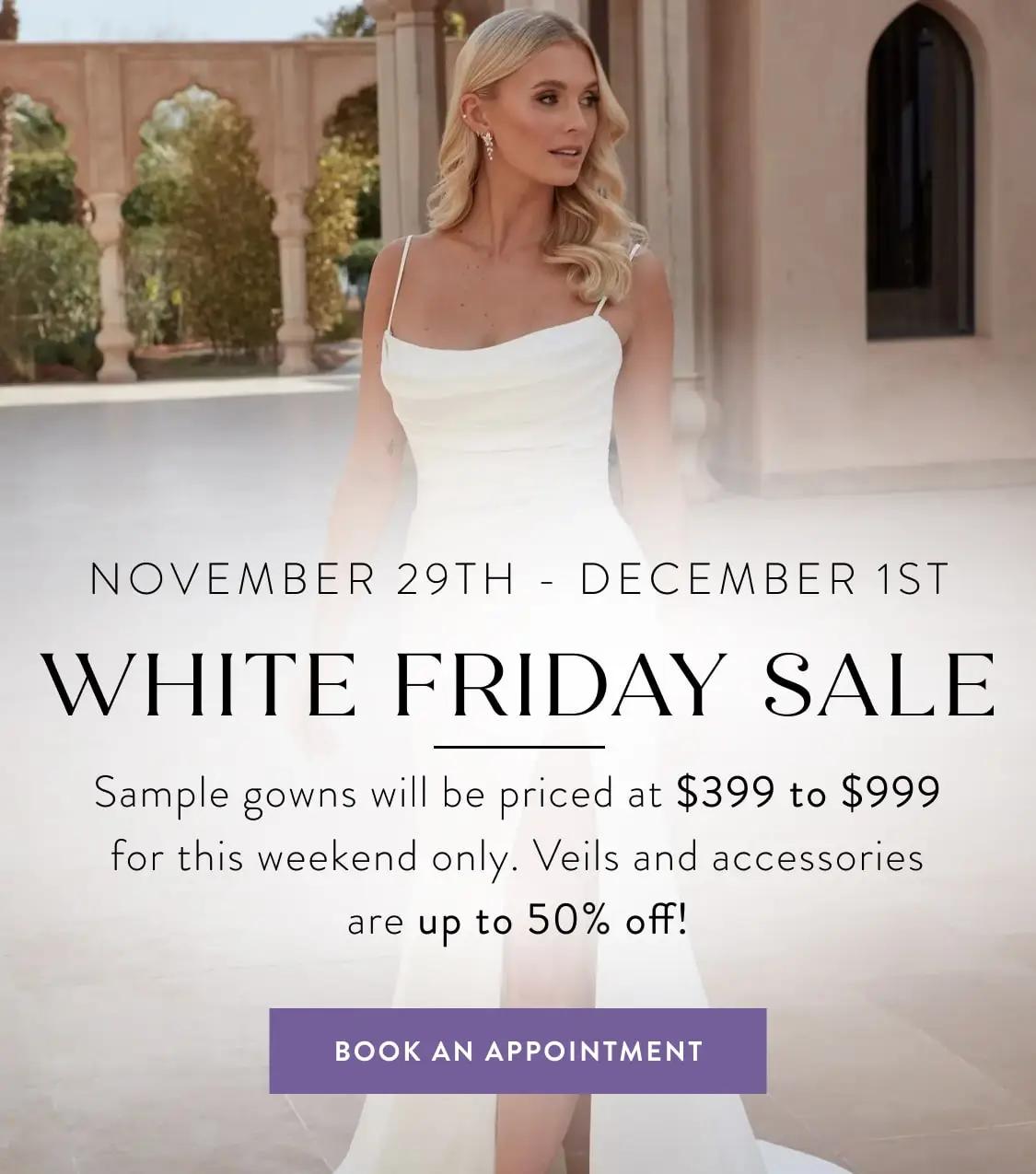 White Friday Sale at Wonderland Bridal Mobile